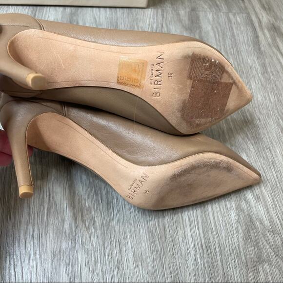 Alexandre Birman Women's Light Beige Leather Zip Up Susanna 85 Bootie sz 36/US 6 - Picture 10 of 13